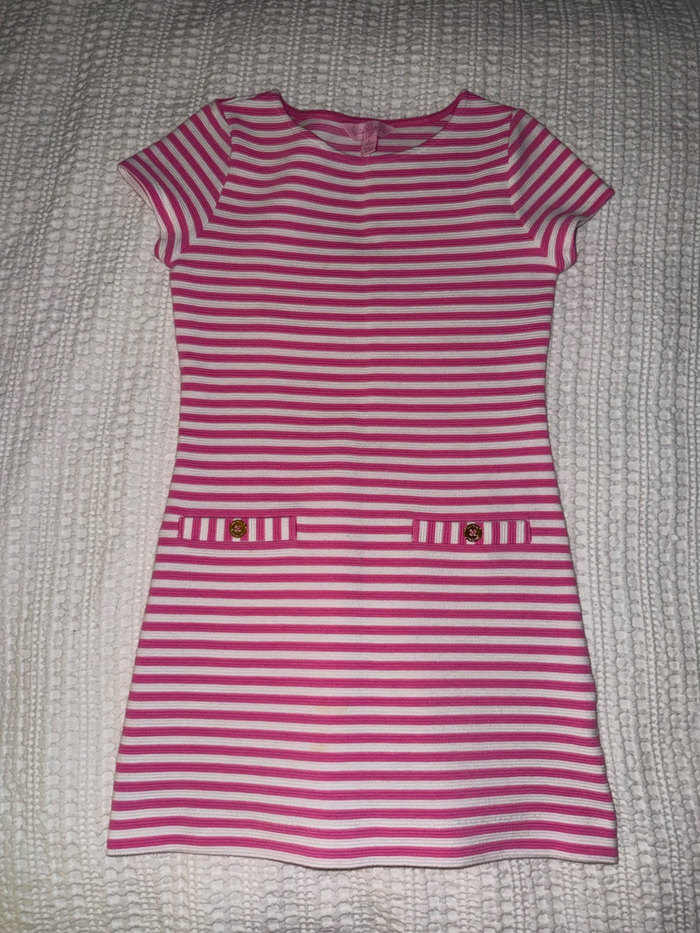 Lilly Pulitzer Little Layton Striped pink Dress age 8-10 large